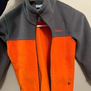 Orange and Gray XS Columbia fleece